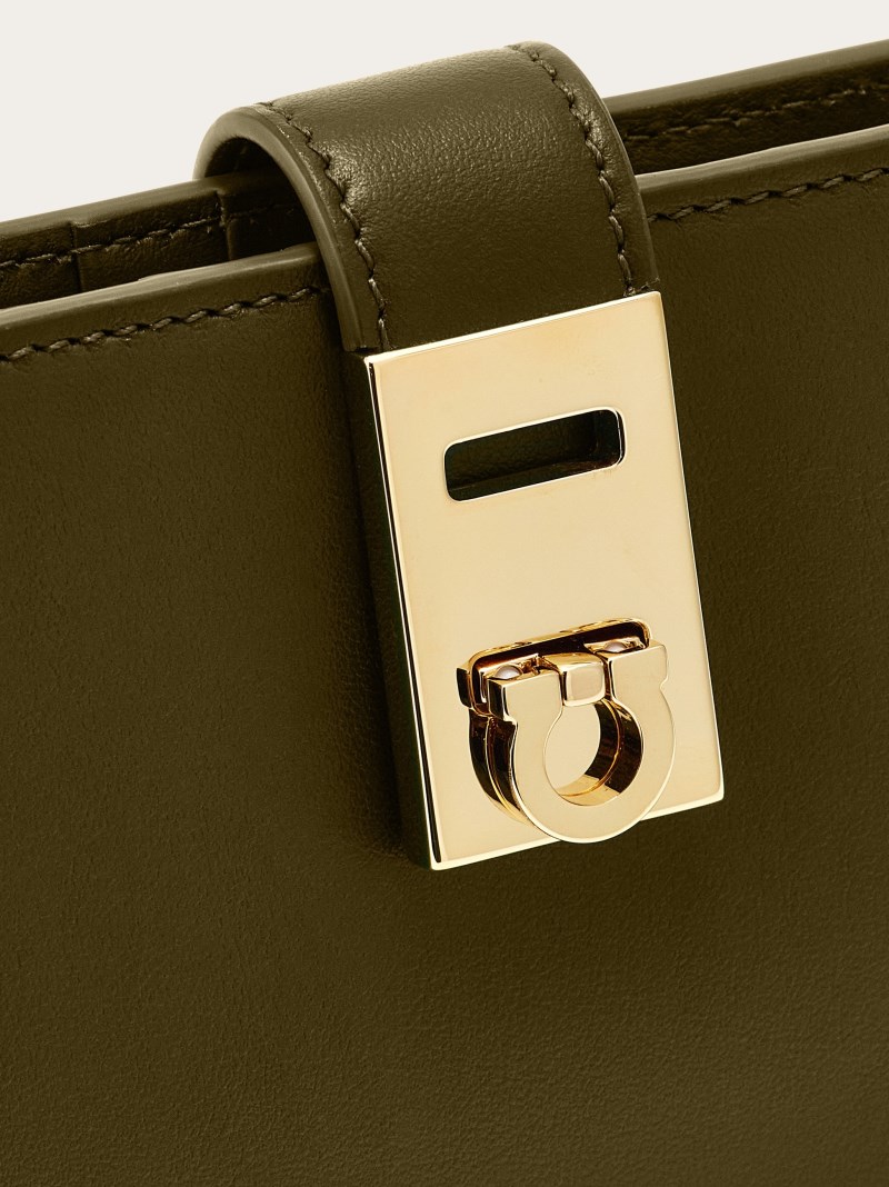 Ferragamo | Women's Hug Continental Wallet - Olive Green