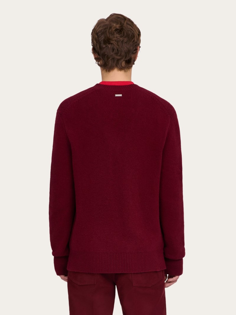 Ferragamo | Men's Cashmere Sweater - Bordeaux