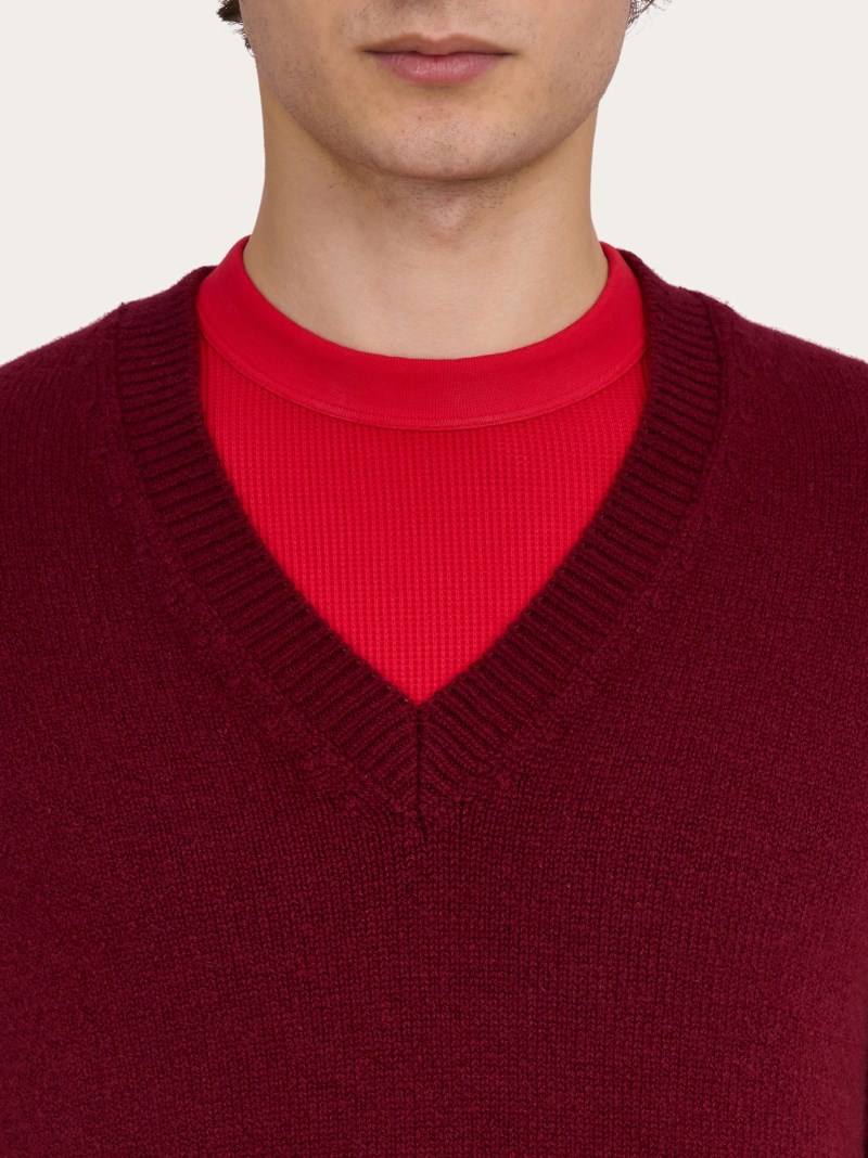 Ferragamo | Men's Cashmere Sweater - Bordeaux