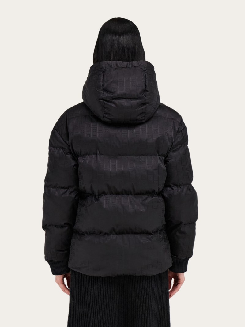 Ferragamo | Women's Monogram Jacquard Quilted Jacket - Black