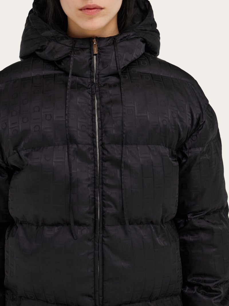 Ferragamo | Women's Monogram Jacquard Quilted Jacket - Black
