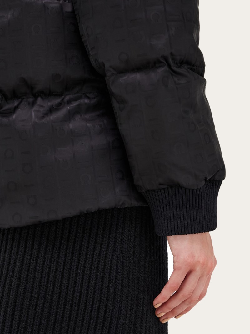 Ferragamo | Women's Monogram Jacquard Quilted Jacket - Black