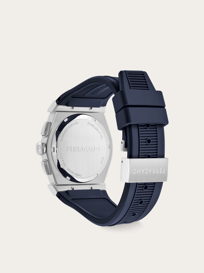 Ferragamo | Men's Vega Chrono Watch - Stainless Steel/Blue