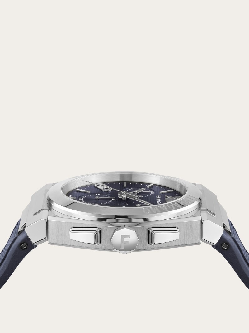 Ferragamo | Men's Vega Chrono Watch - Stainless Steel/Blue