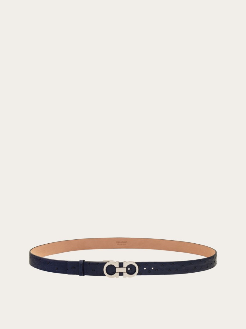 Ferragamo | Women's Adjustable Gancini Belt - Navy Blue