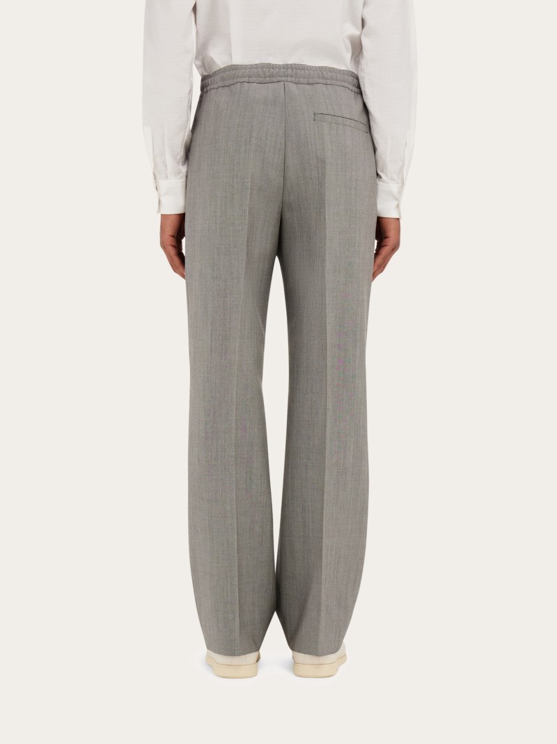 Ferragamo | Men's Drawstring Trouser - Grey Marl