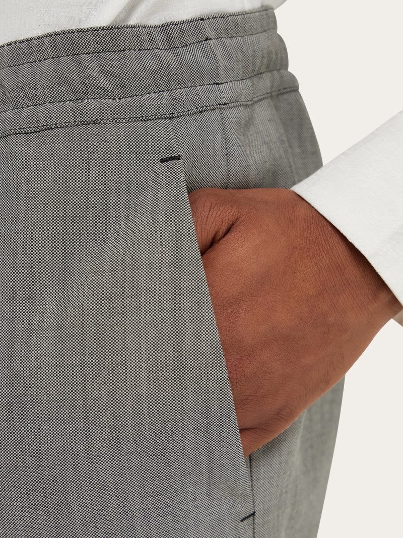 Ferragamo | Men's Drawstring Trouser - Grey Marl