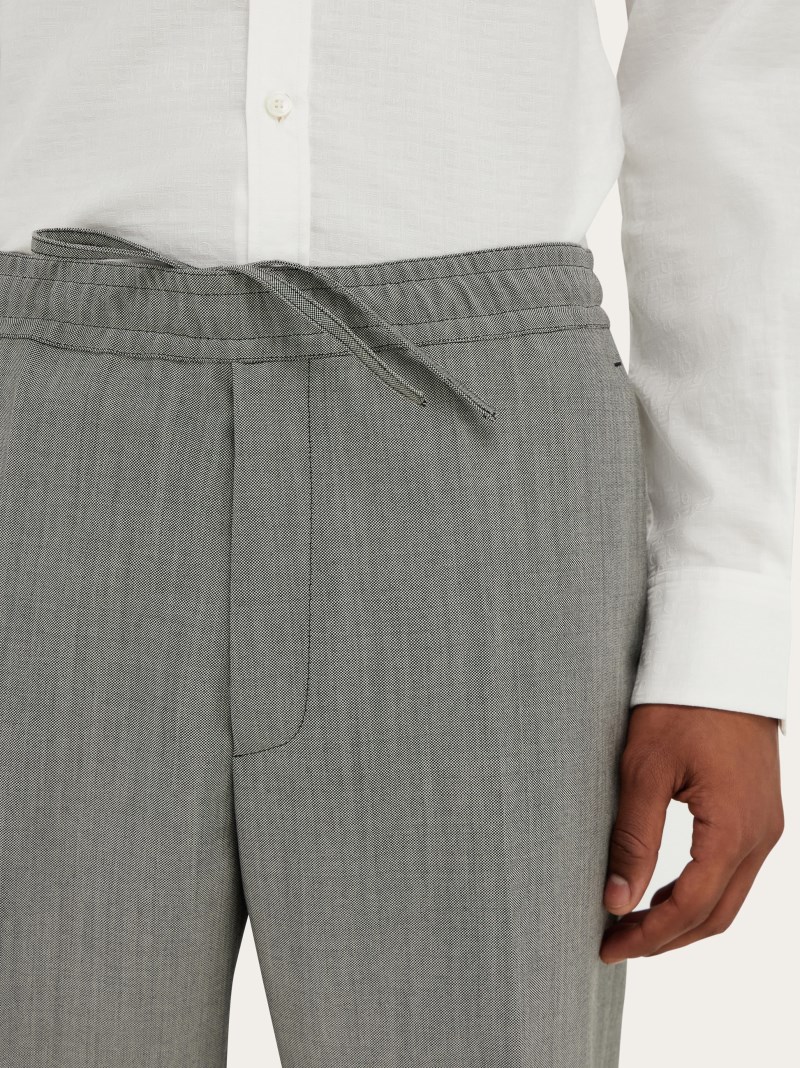 Ferragamo | Men's Drawstring Trouser - Grey Marl