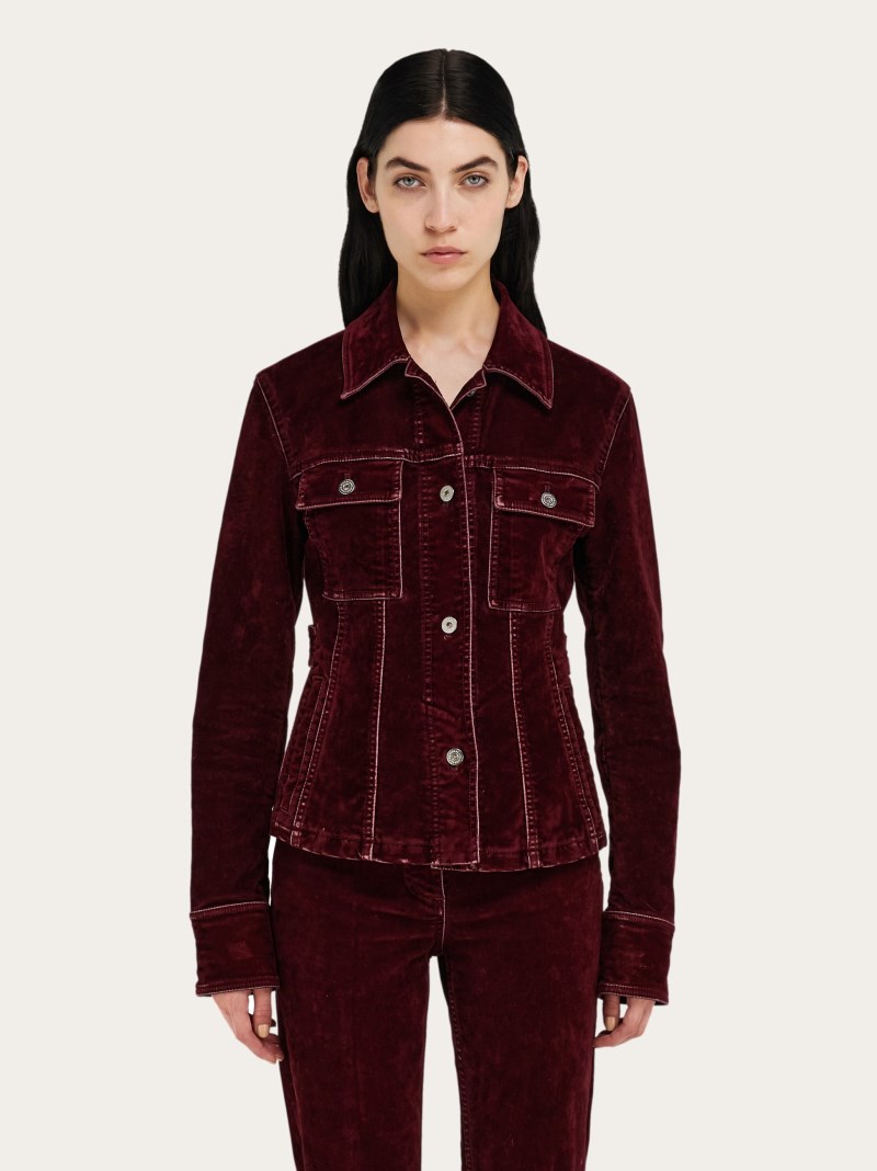 Ferragamo | Women's Trucker Jacket - Oxblood