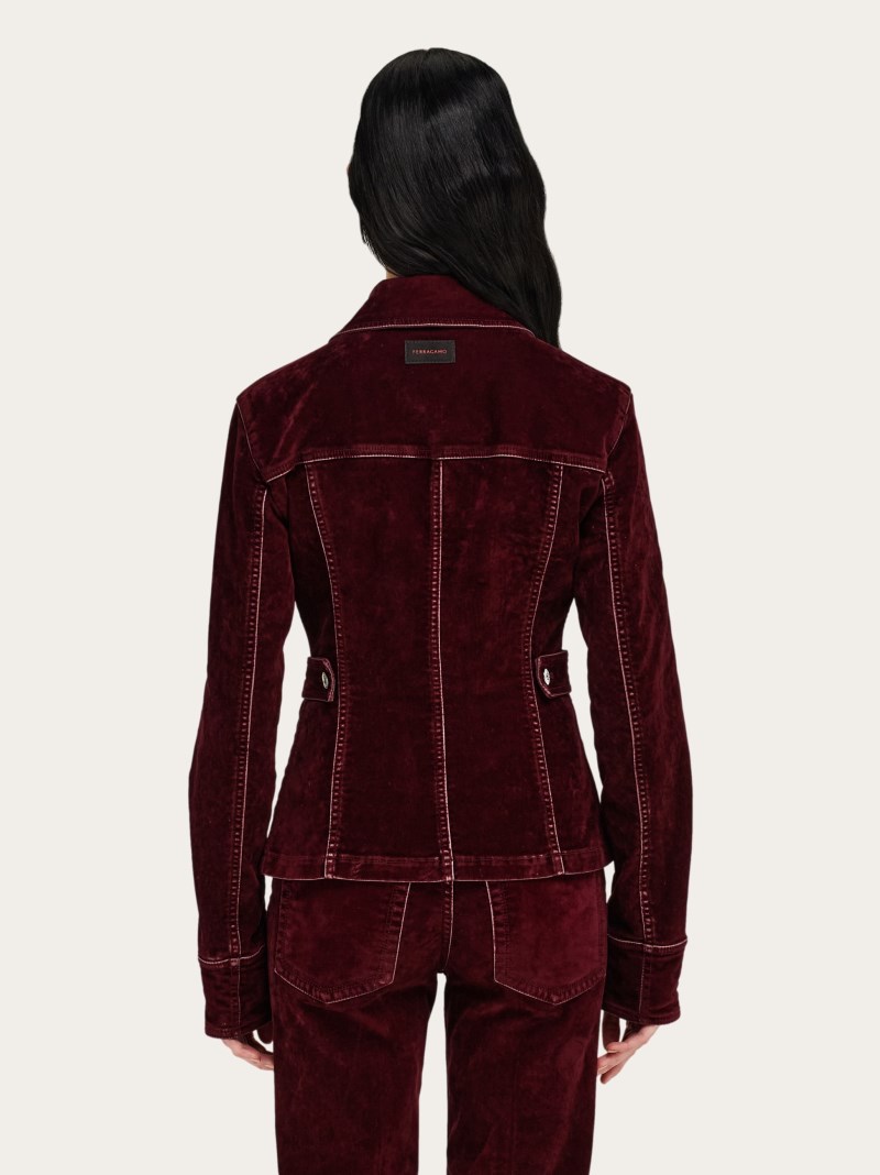Ferragamo | Women's Trucker Jacket - Oxblood