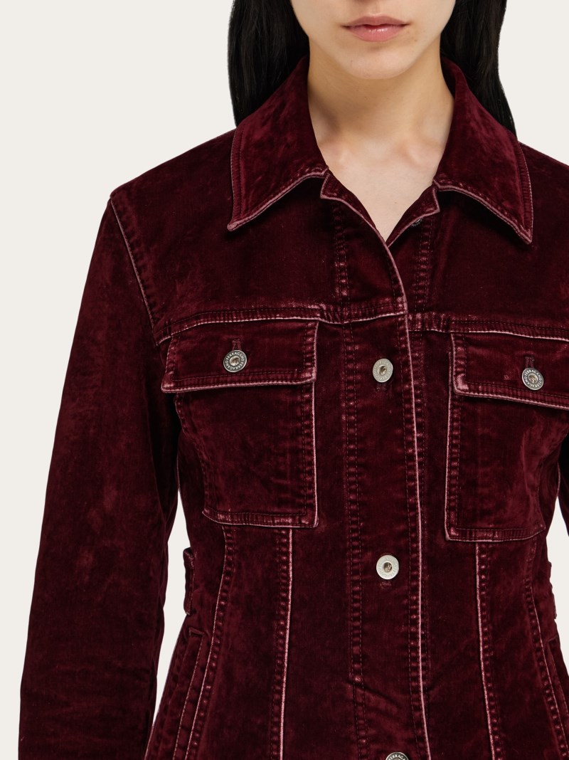 Ferragamo | Women's Trucker Jacket - Oxblood