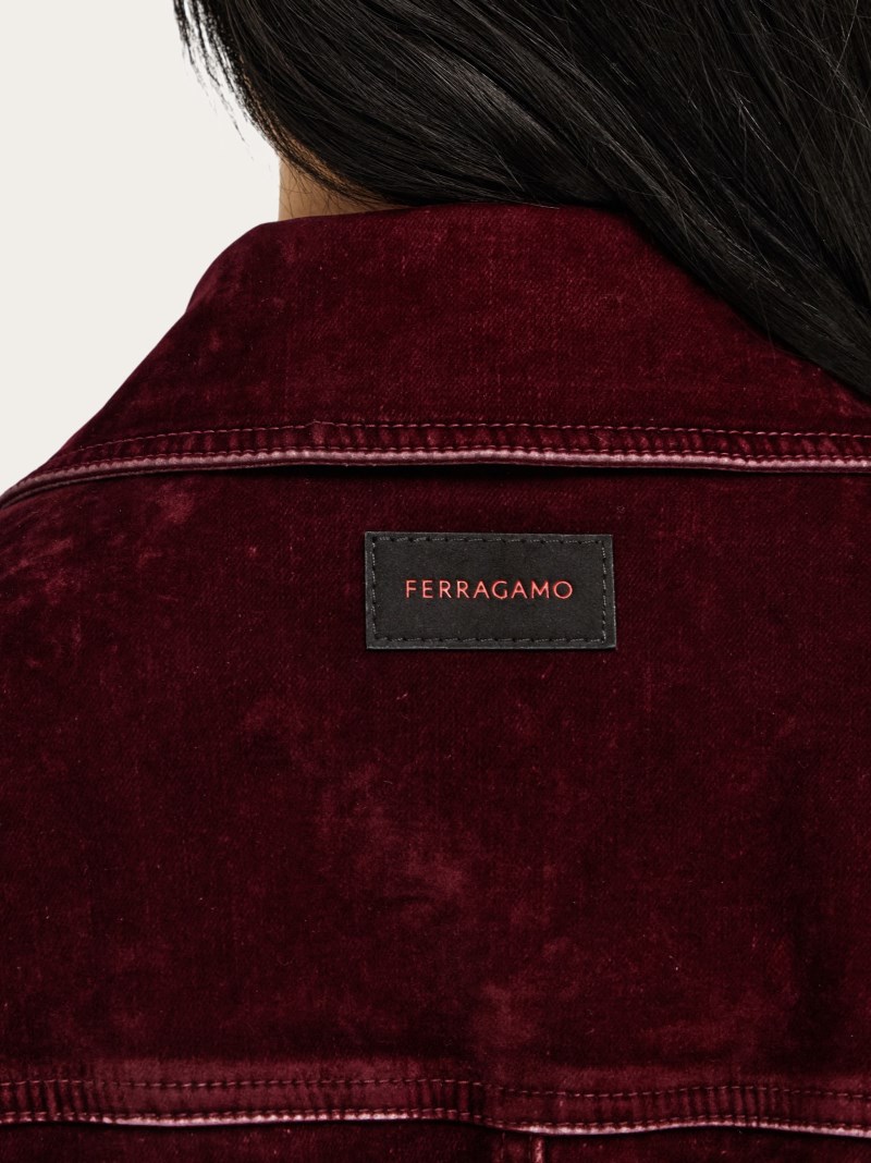 Ferragamo | Women's Trucker Jacket - Oxblood