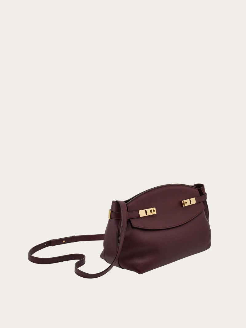 Ferragamo | Women's Hug Soft Crossbody Bag - Dark Barolo