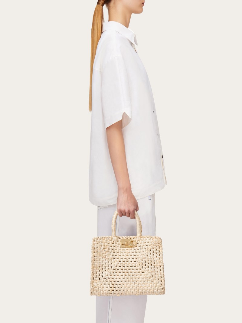 Ferragamo | Women's Studio Box Bag - Raffia