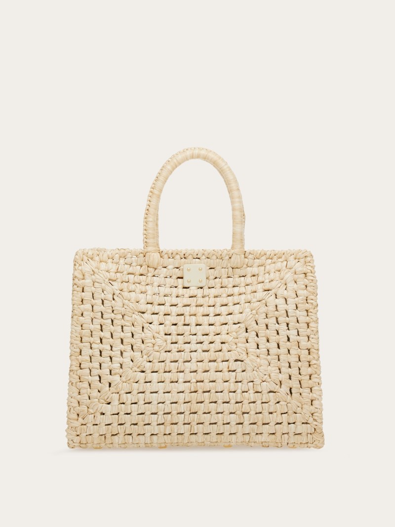 Ferragamo | Women's Studio Box Bag - Raffia