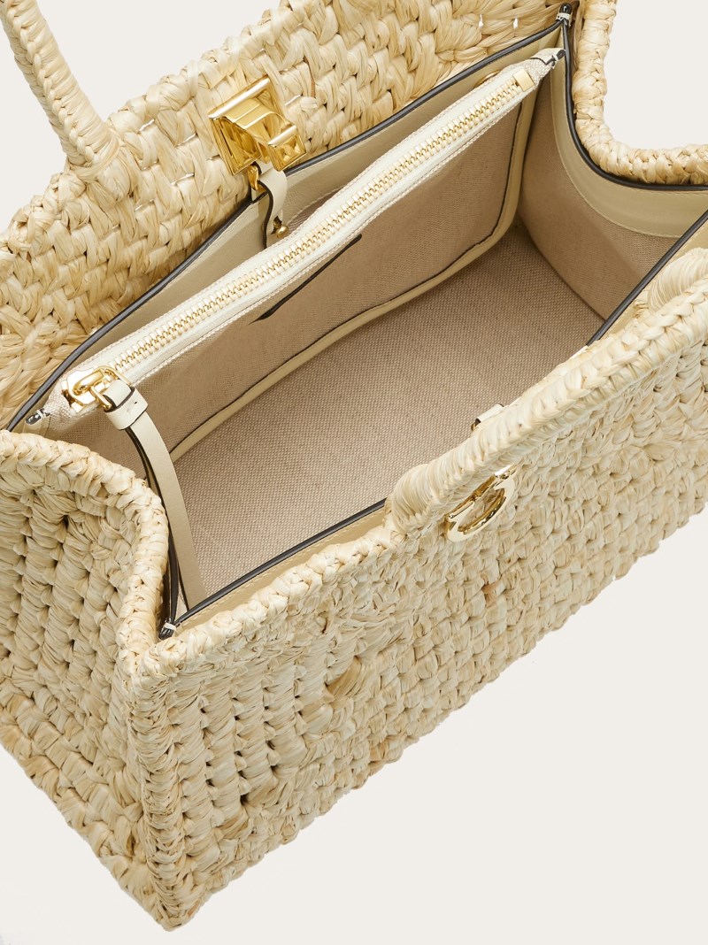 Ferragamo | Women's Studio Box Bag - Raffia