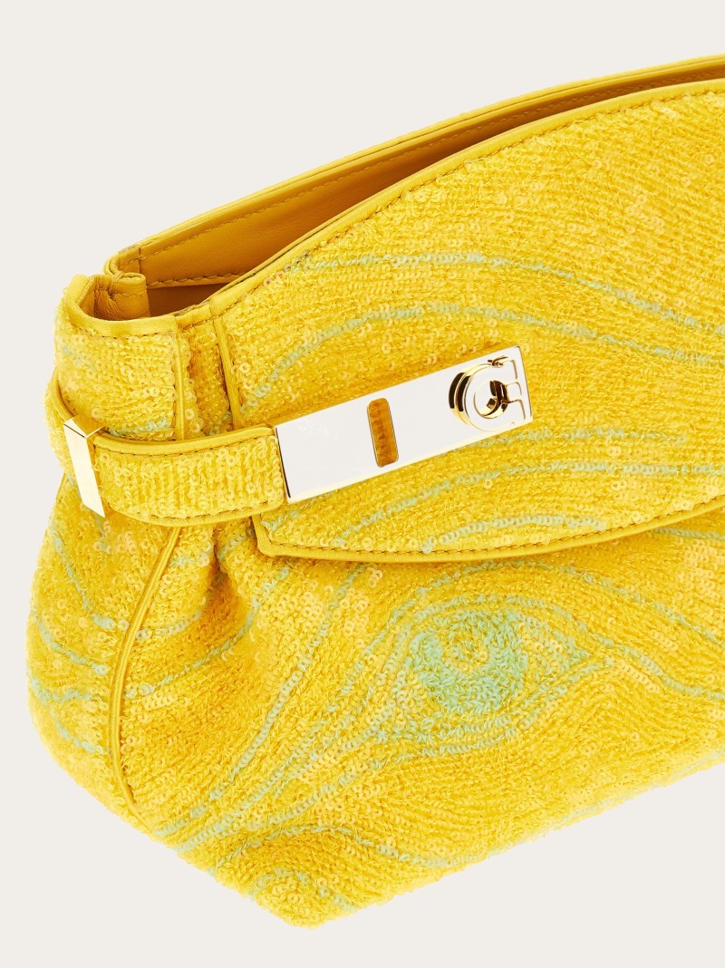 Ferragamo | Women's Hug Soft Crossbody Bag With Sequins - Multicolor