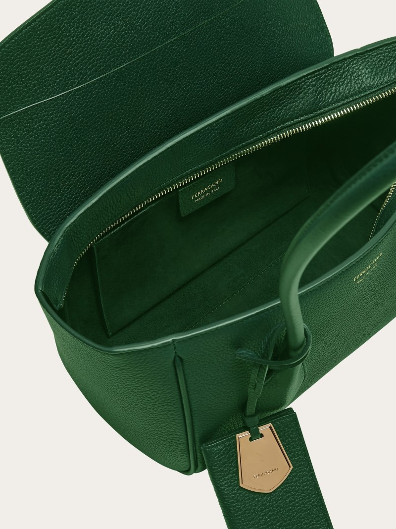 Ferragamo | Women's East-West Tote Bag - Forest Green