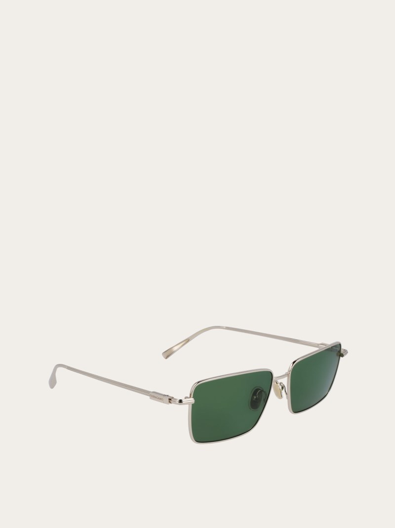 Ferragamo | Men's Sunglasses - Light Gold/Green