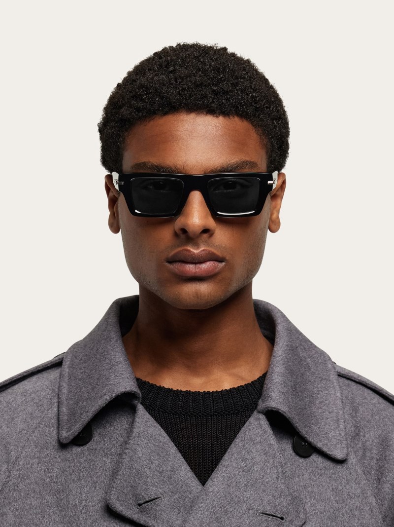 Ferragamo | Men's Sunglasses - Black/Grey