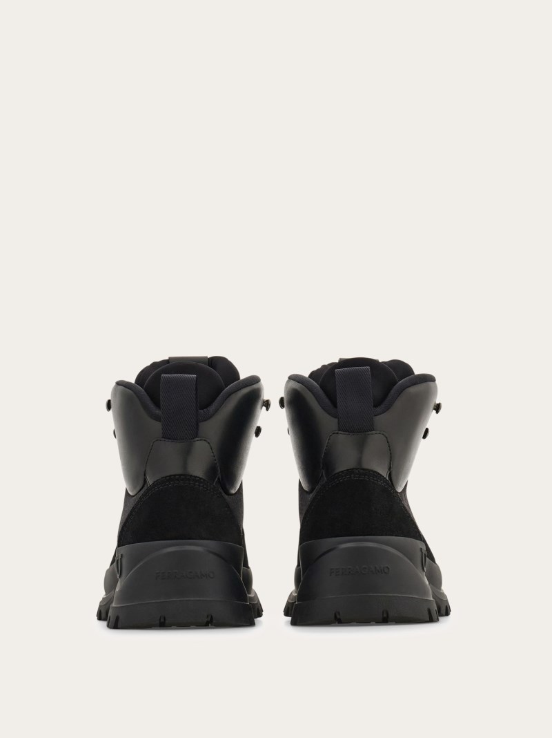 Ferragamo | Men's Hybrid Ankle Boot - Black