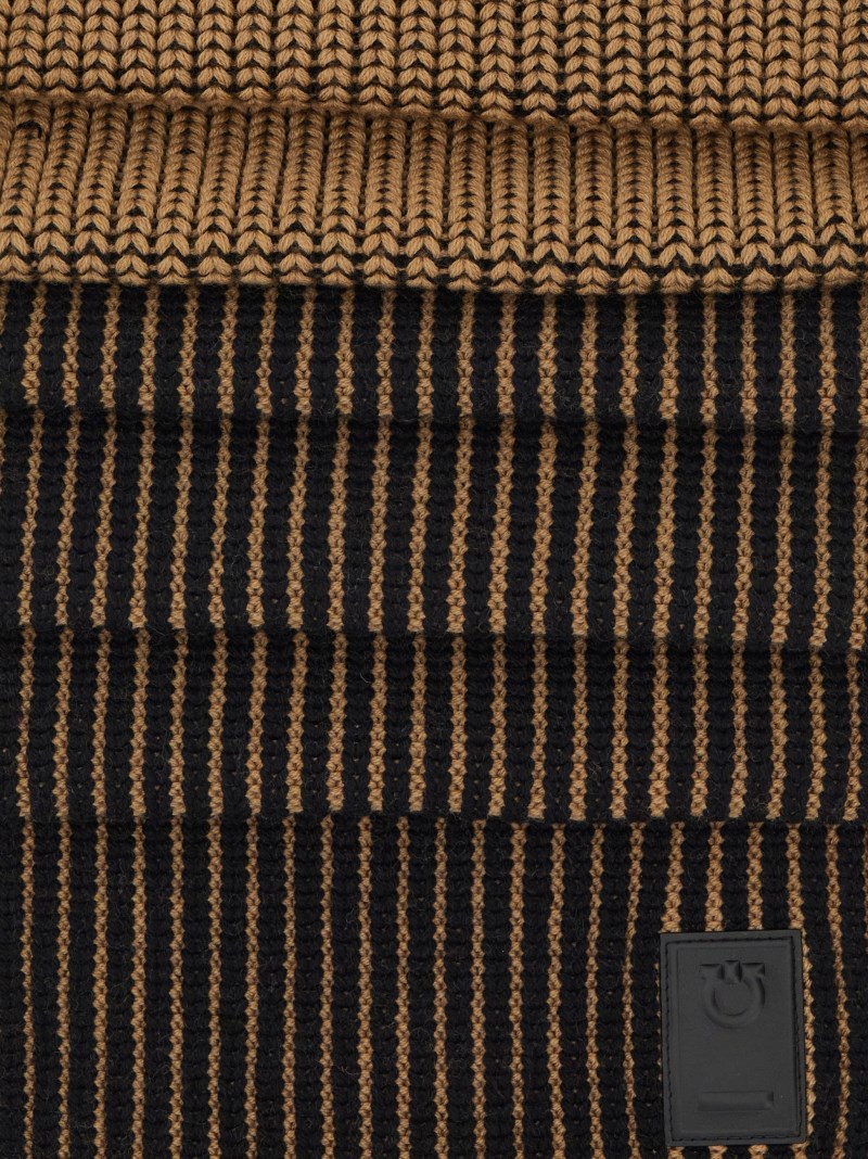 Ferragamo | Men's Two-Tone Scarf - Black/Camel