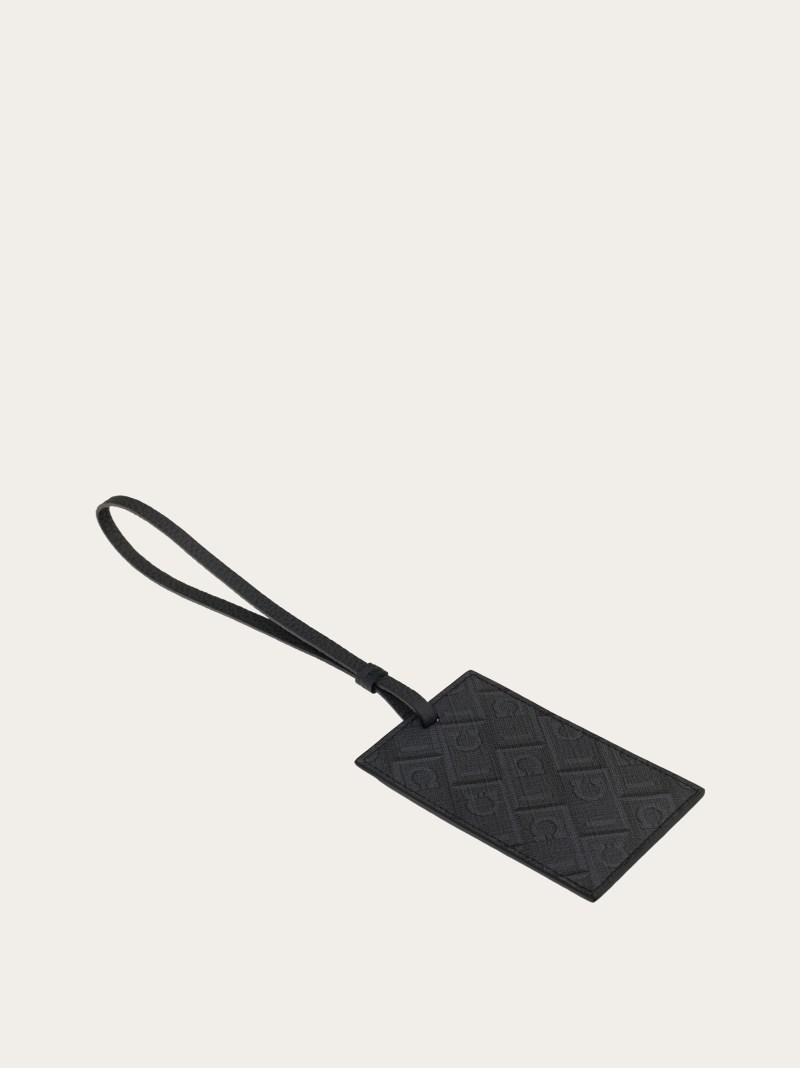 Ferragamo | Men's Monogram Badge Holder - Black/Grey