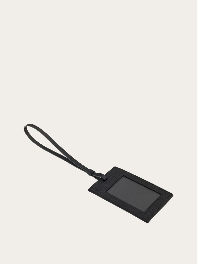Ferragamo | Men's Monogram Badge Holder - Black/Grey