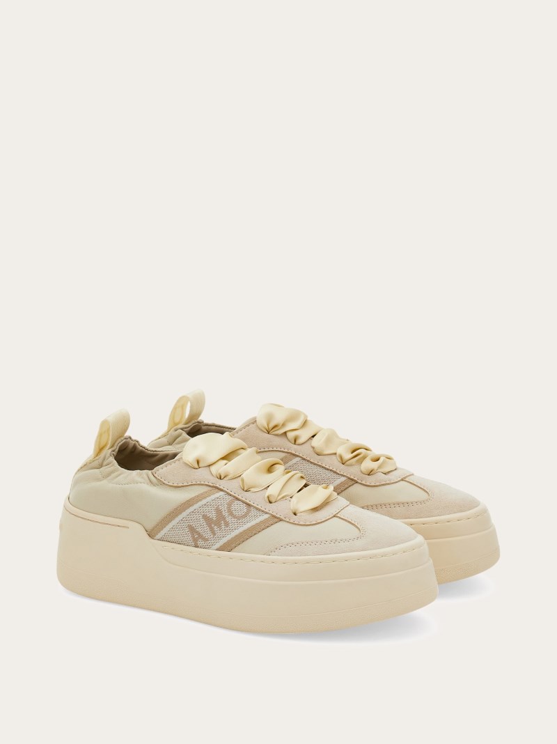 Ferragamo | Women's Wedge Sneaker - Mascarpone