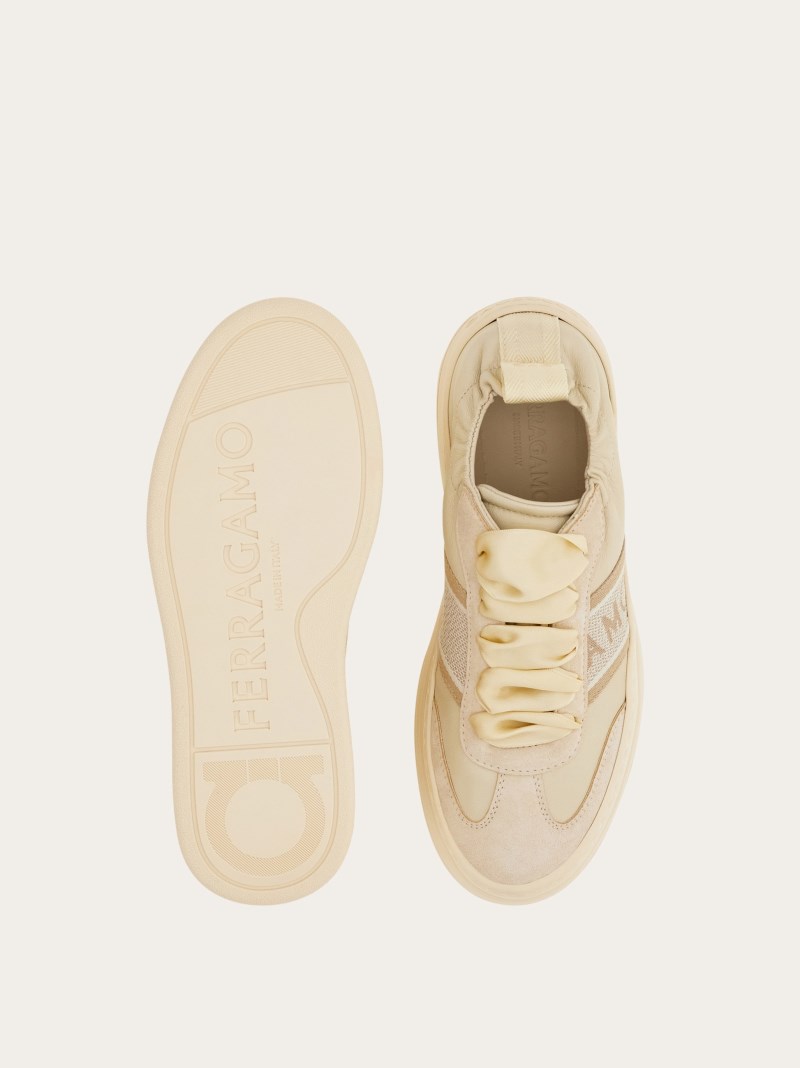 Ferragamo | Women's Wedge Sneaker - Mascarpone