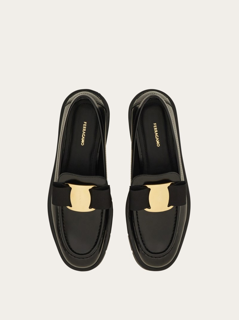 Ferragamo | Women's Chunky Vara Bow Loafer - Black