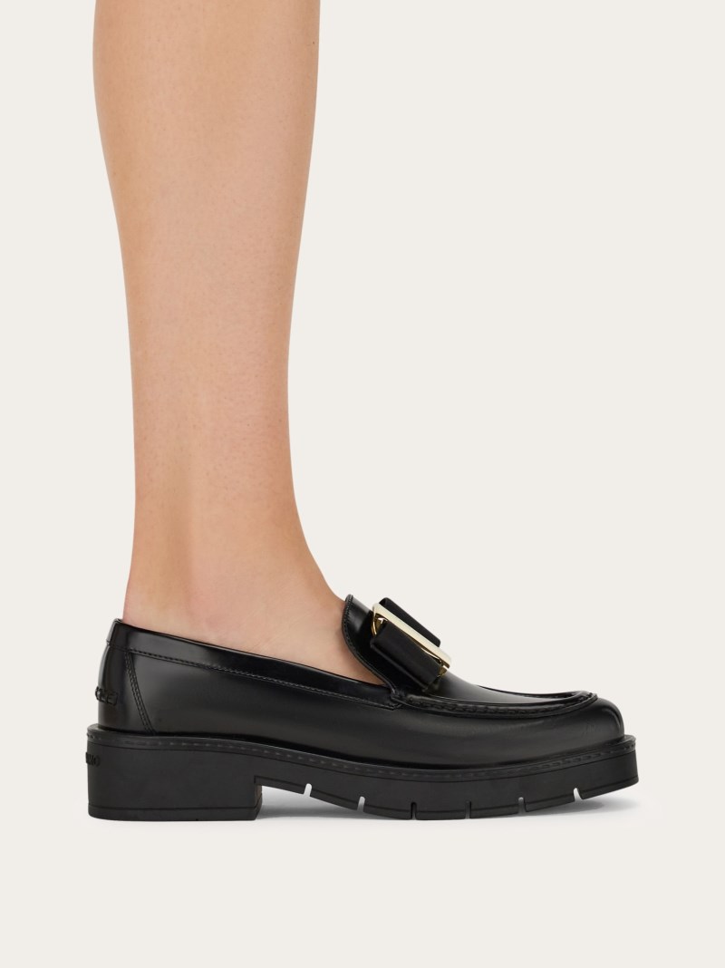 Ferragamo | Women's Chunky Vara Bow Loafer - Black