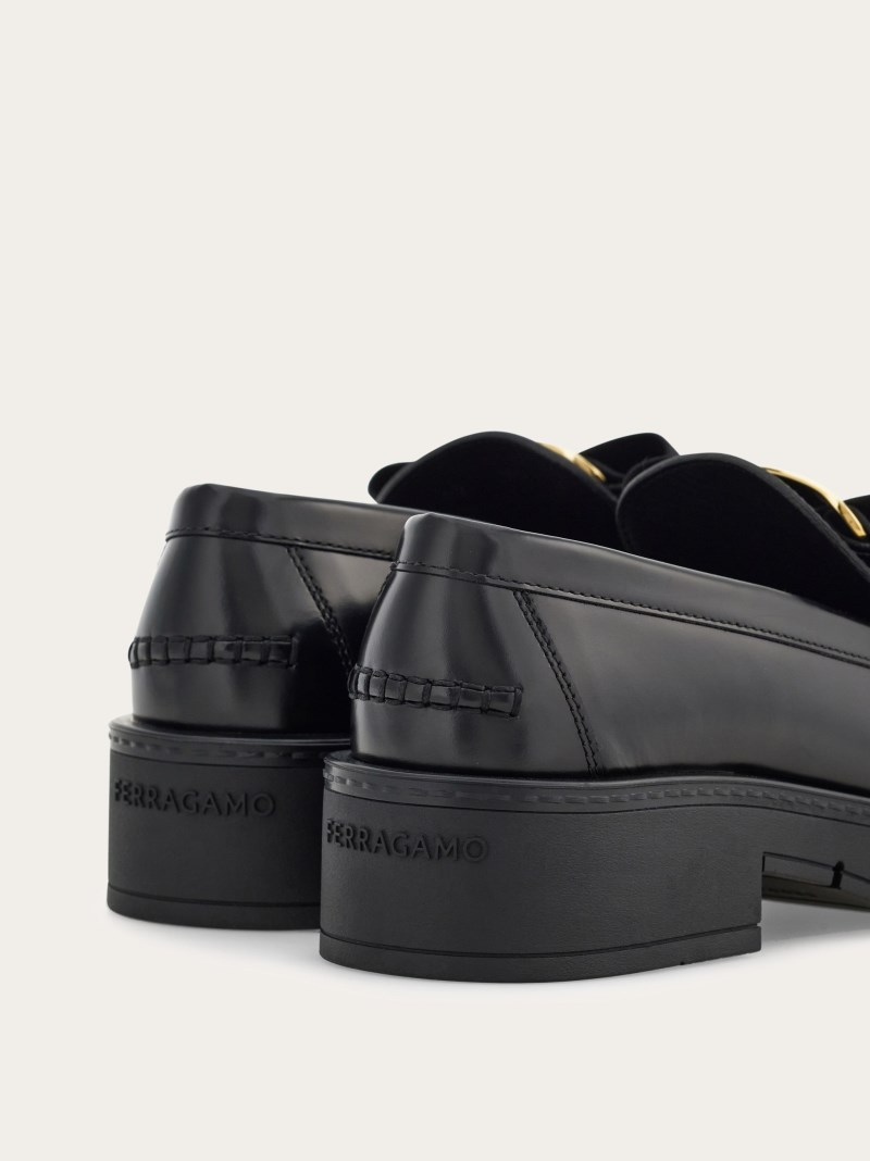 Ferragamo | Women's Chunky Vara Bow Loafer - Black