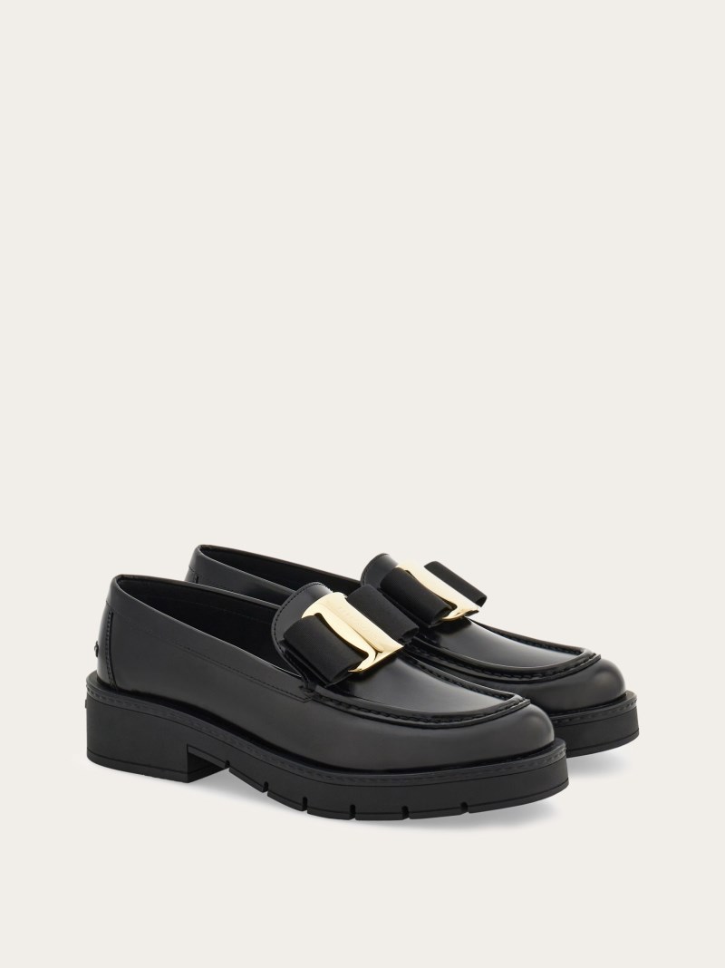 Ferragamo | Women's Chunky Vara Bow Loafer - Black