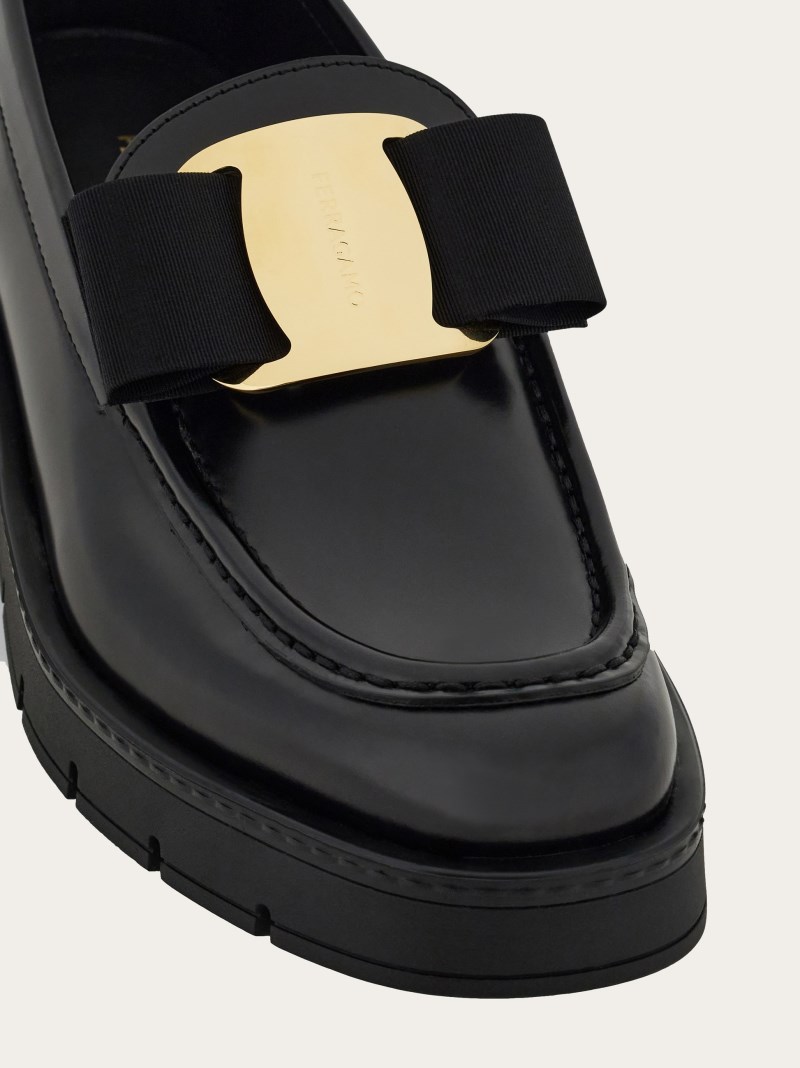 Ferragamo | Women's Chunky Vara Bow Loafer - Black
