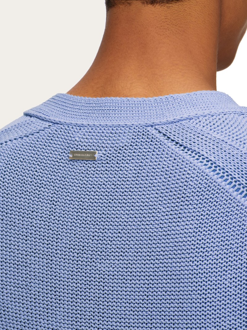 Ferragamo | Men's V-Neck Sweater - Oxford Blue