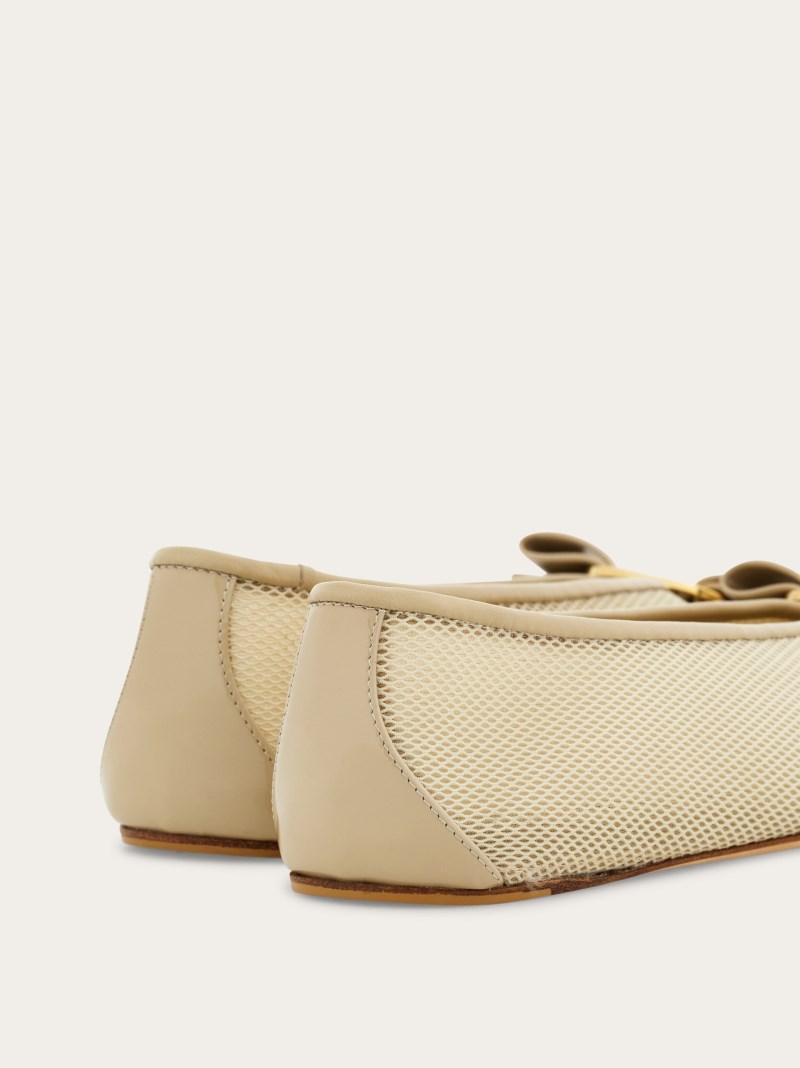 Ferragamo | Women's Vara Bow Ballet Flat - Stone