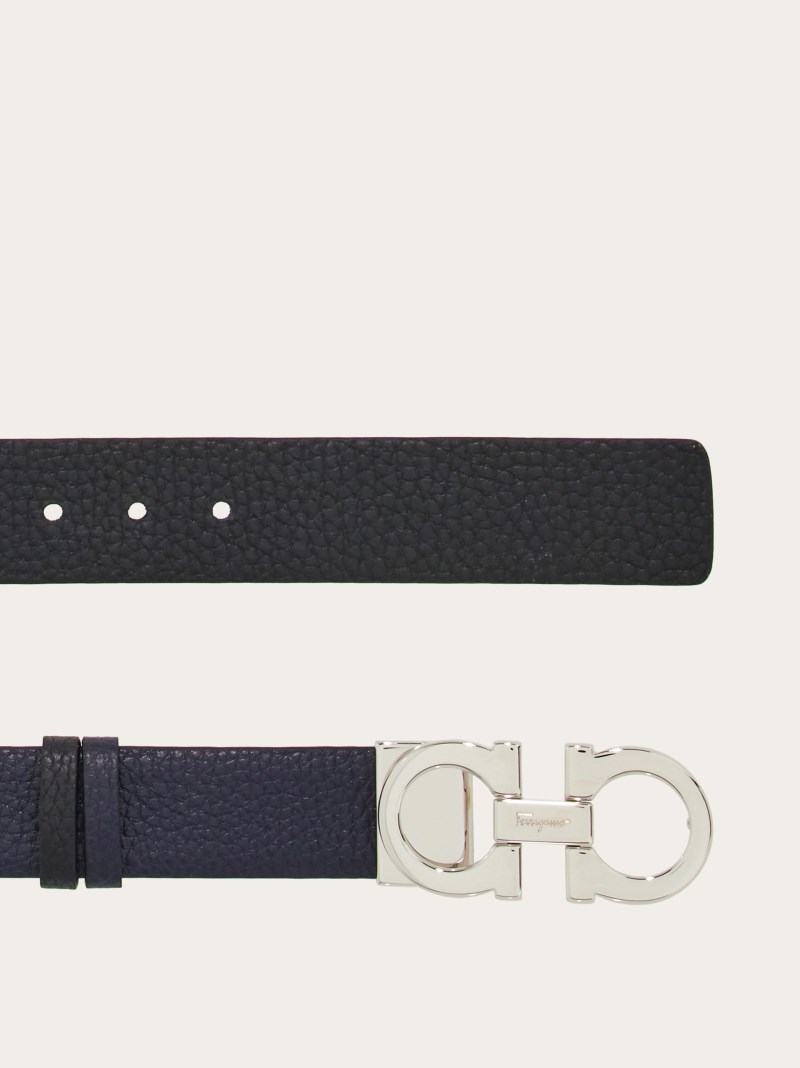 Ferragamo | Women's Reversible And Adjustable Gancini Belt - Myrtle/Black
