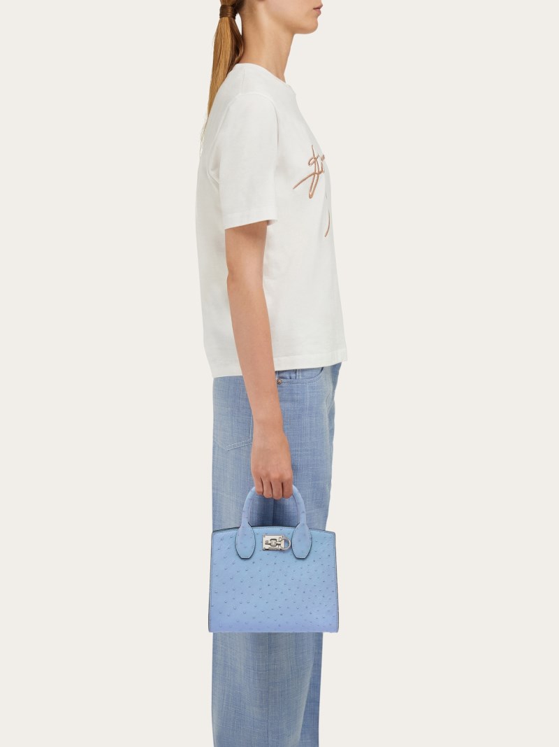 Ferragamo | Women's Studio Box Bag - Sky Blue