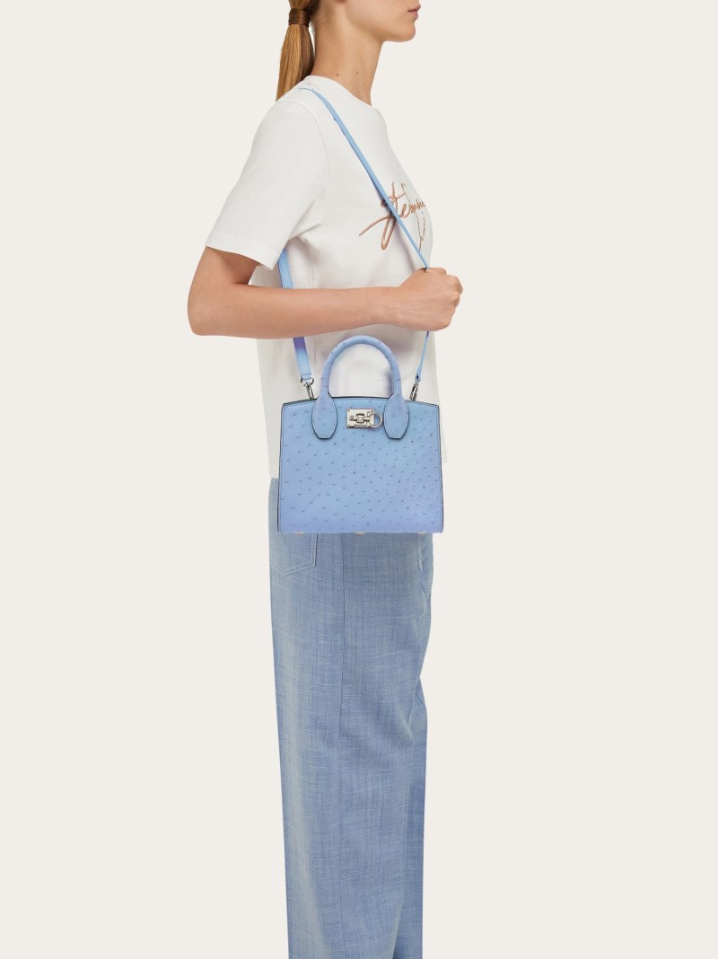 Ferragamo | Women's Studio Box Bag - Sky Blue