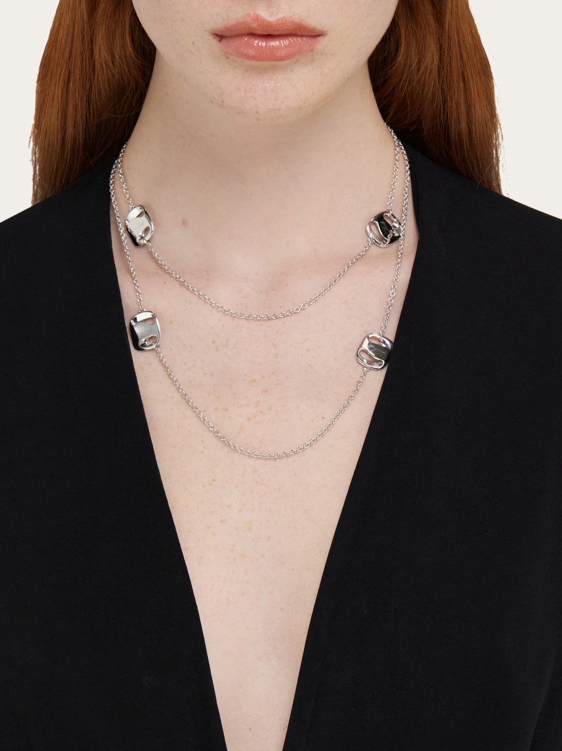 Ferragamo | Women's Vara Long Necklace - Silver