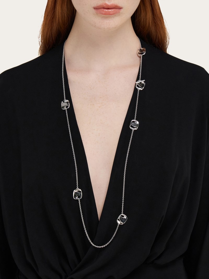 Ferragamo | Women's Vara Long Necklace - Silver