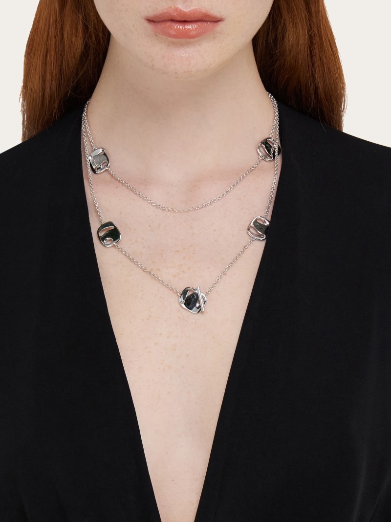 Ferragamo | Women's Vara Long Necklace - Silver