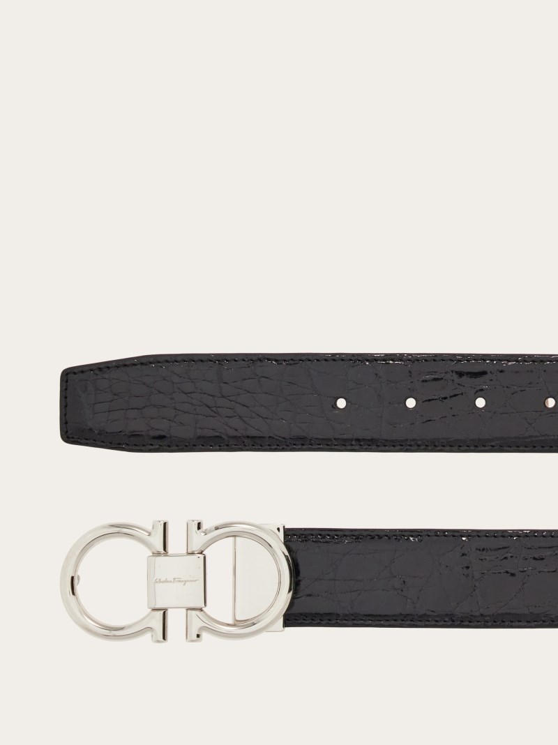 Ferragamo | Men's Adjustable Gancini Belt - Black