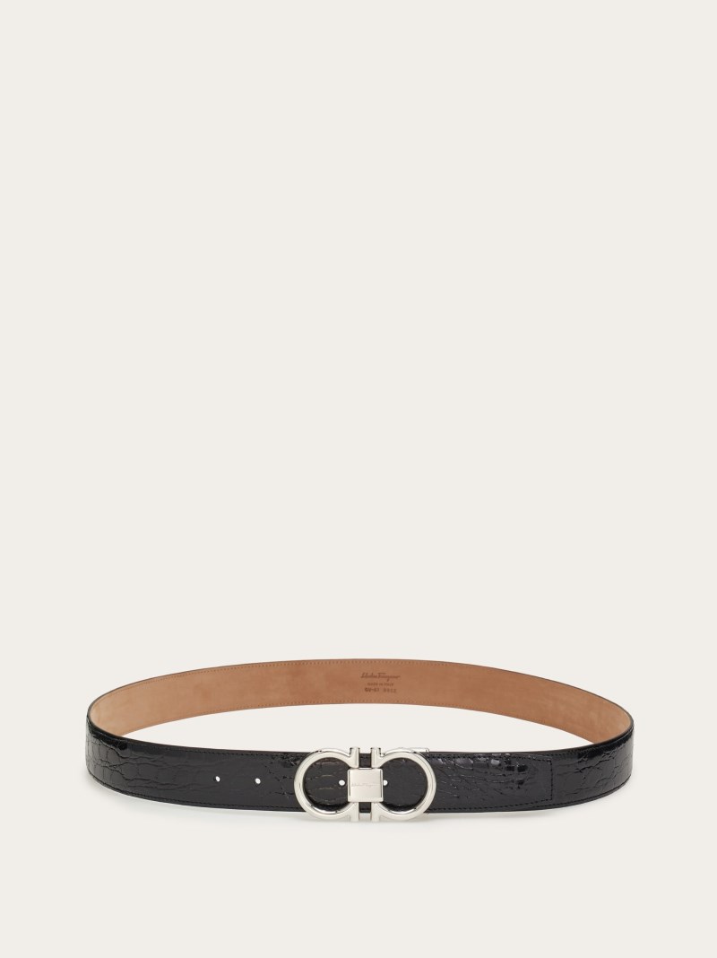 Ferragamo | Men's Adjustable Gancini Belt - Black
