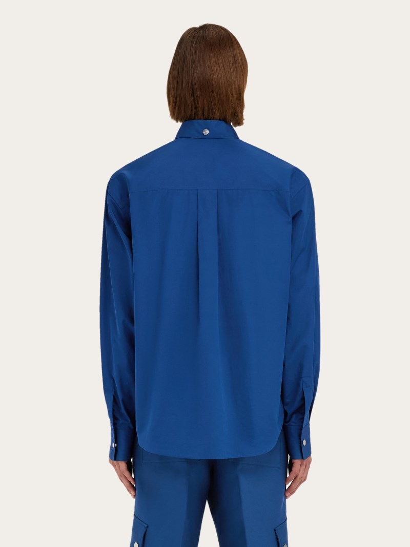 Ferragamo | Men's Button Down Shirt - Teal Blue