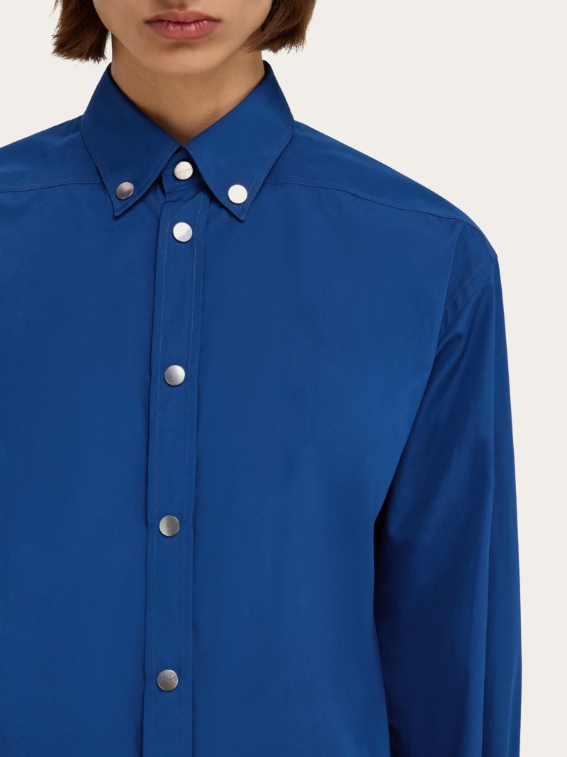 Ferragamo | Men's Button Down Shirt - Teal Blue
