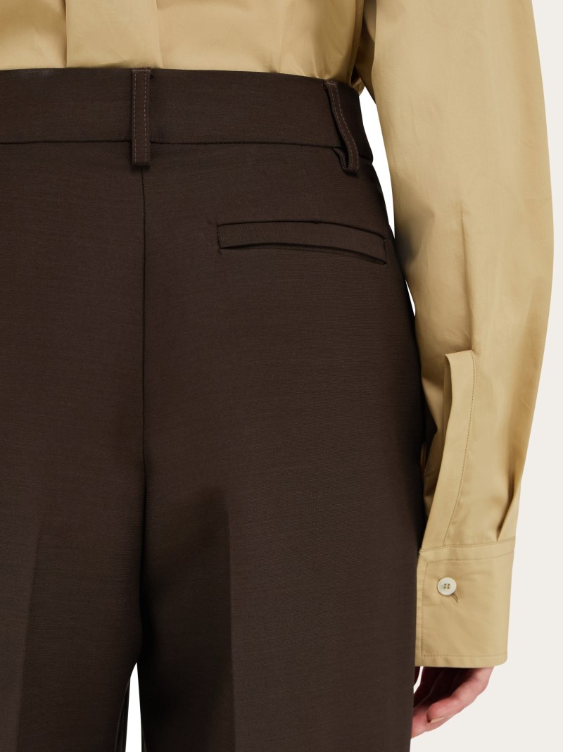 Ferragamo | Women's Turn Up Trouser - Espresso