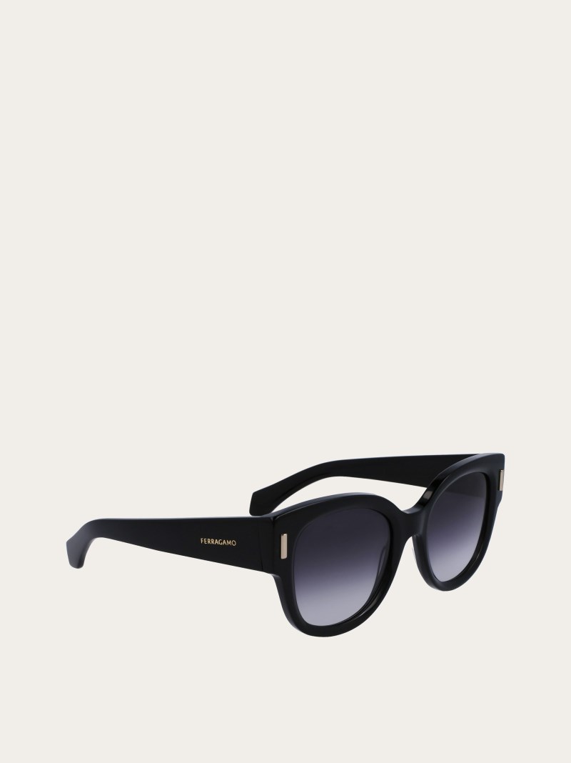 Ferragamo | Women's Sunglasses - Black/Gradient Grey
