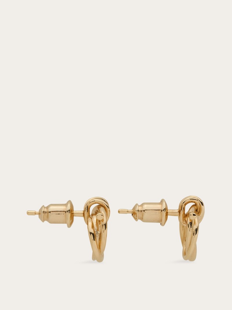 Ferragamo | Women's Twisted Gancini Earrings - Gold